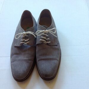 Ron White Gray Oxford Shoes String Suede Men's